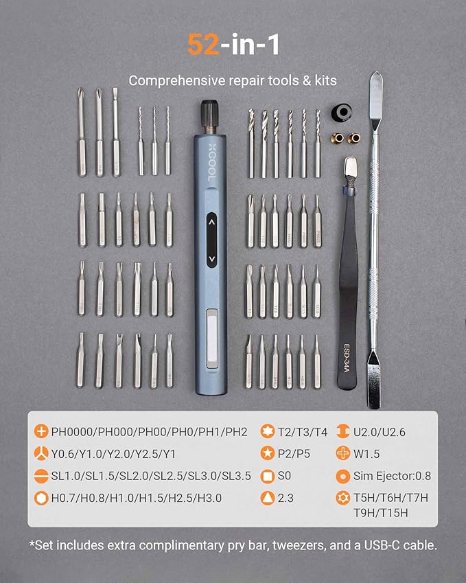 TorquePro™ Mini Electric Precision Screwdriver &amp; Drill Set